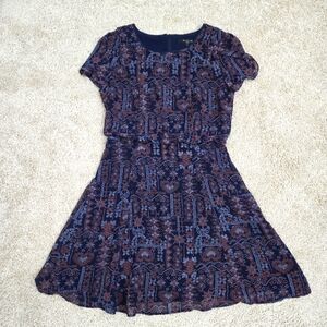 Chiffon patterened dress